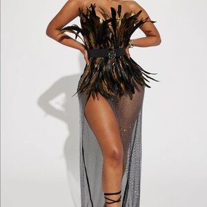 Fashion nova feather sequin dress